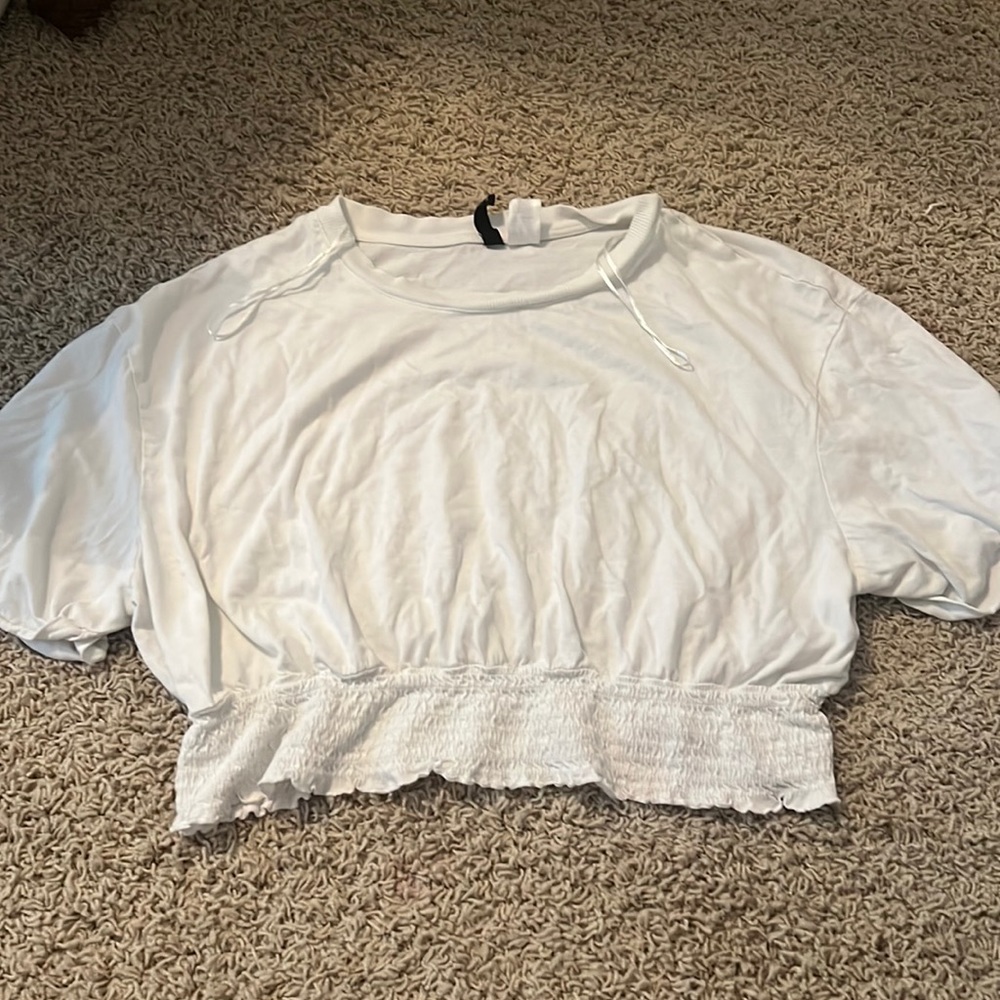 White Cropped Shirt